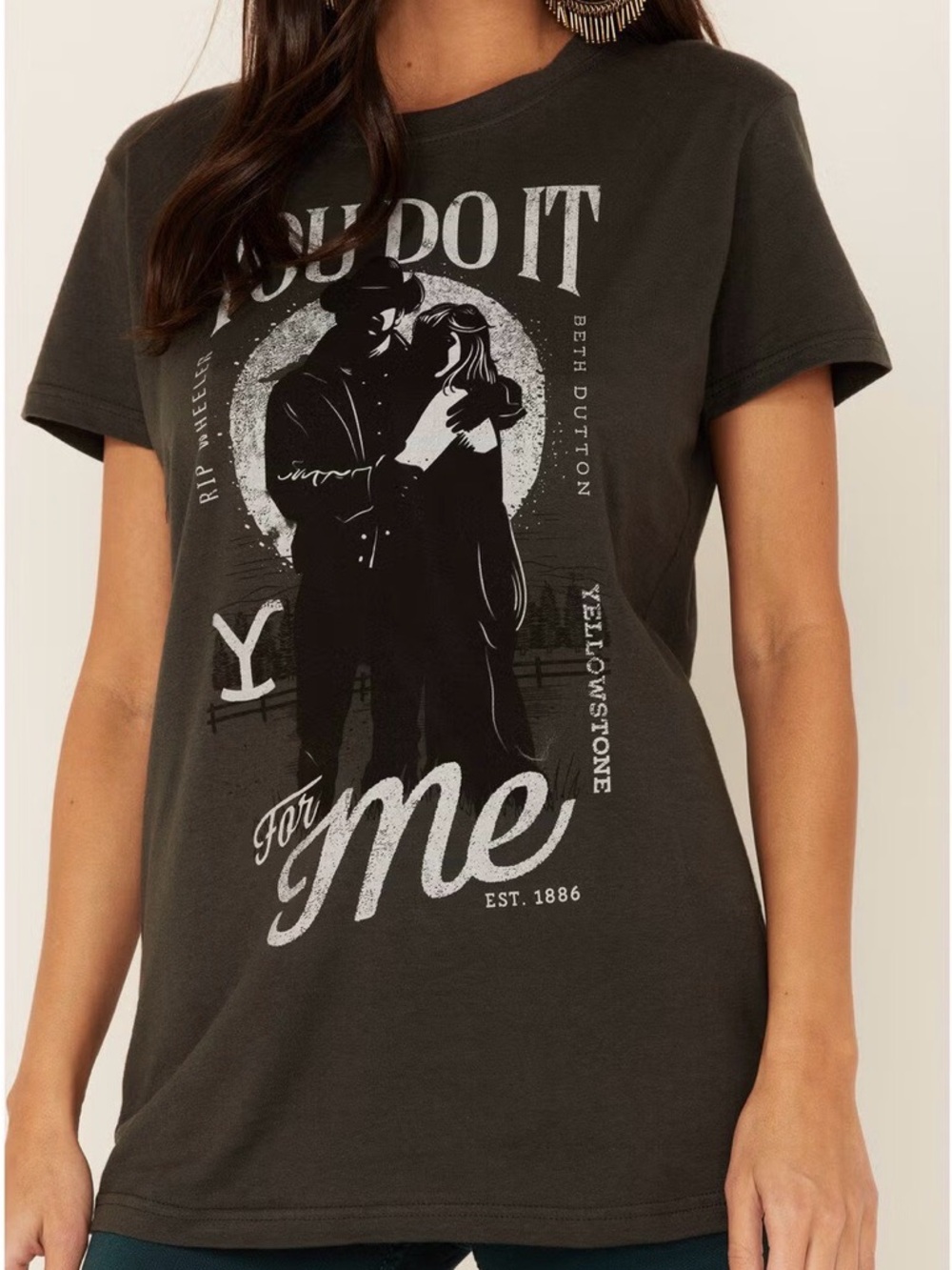 Yellowstone tv show Graphic Women’s Charcoal T‑Shirt